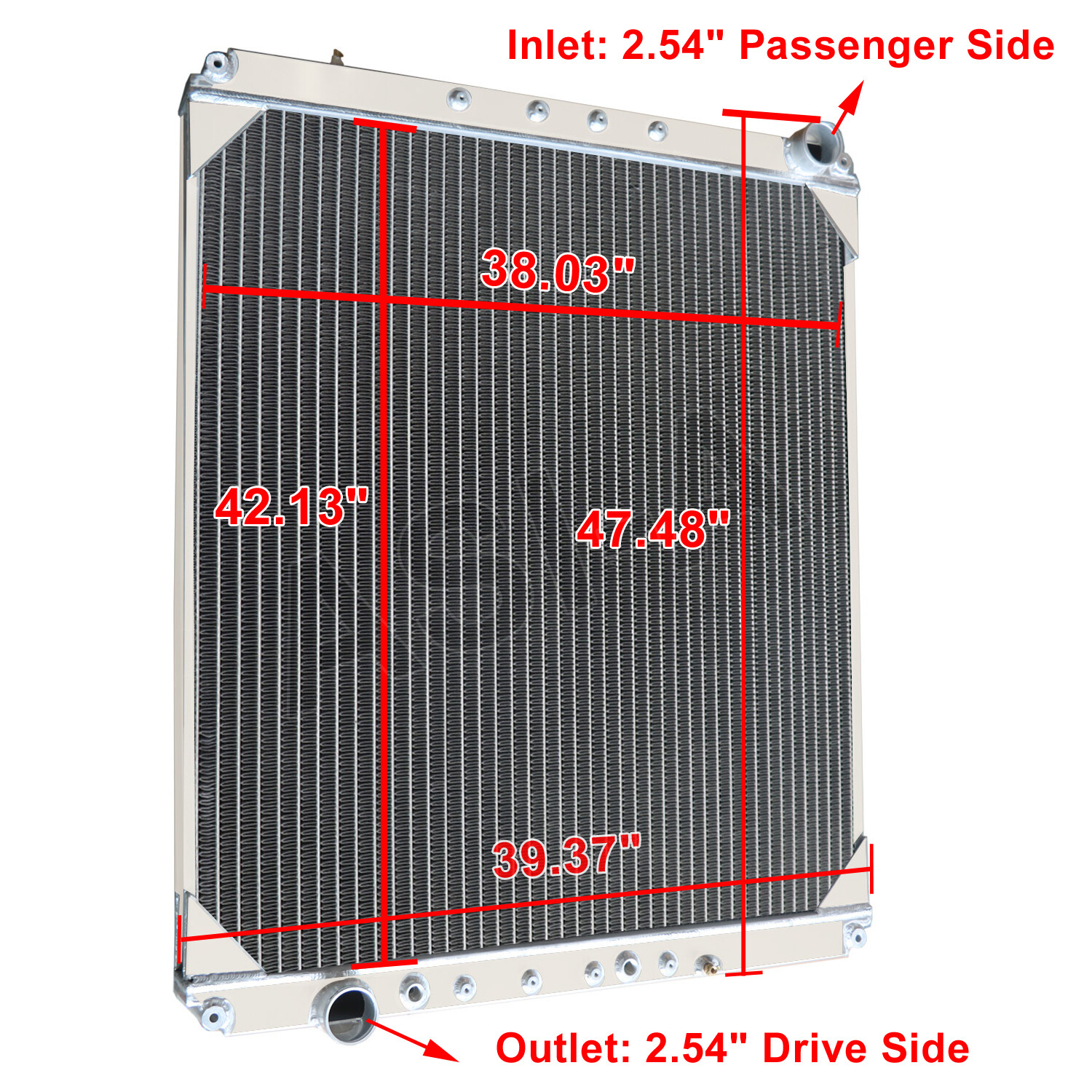 3 Row Aluminum Radiator for 2008-2013 2012 2011 Freightliner Cascadia Columbia