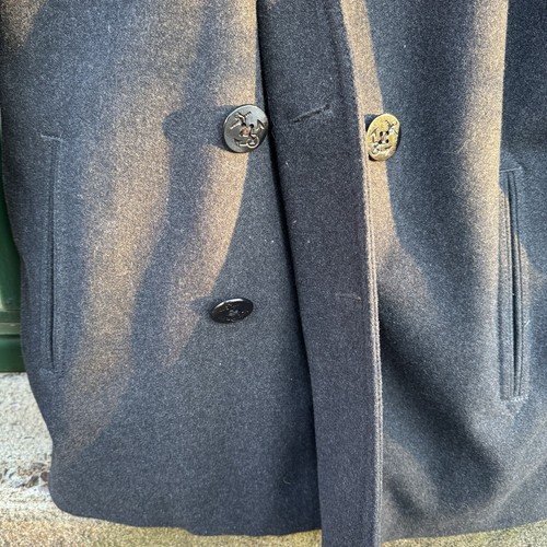 Land’s End Wool Blend Peacoat In Charcoal Men’s Medium - Picture 3 of 6