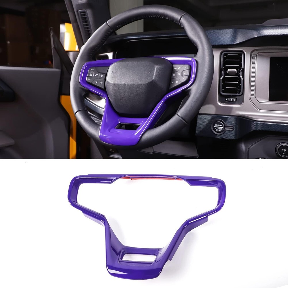 Purple Steering Wheel Molding Panel Cover Trim For Ford Bronco 21+ Accessories