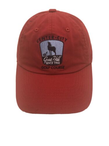 Center City Golf Course Hat Red With Embroidered L
