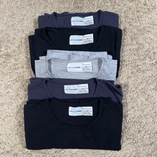 Lot of 5 Comme Des Garcons Mens Plain Blank Cotton Tee T-Shirt Size Large