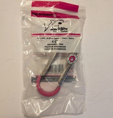 SHARKBITE 1/2'' PUSH-TO-CONNECT FITTING STAINLESS STEEL DISCONNECT TONG, #U711A