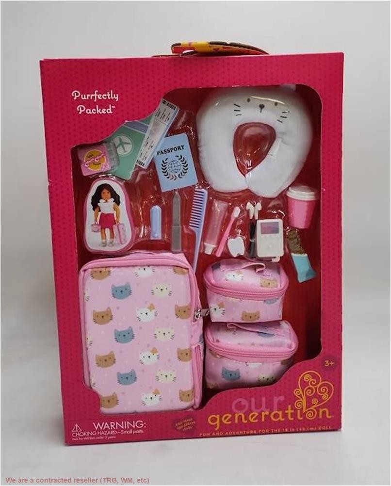 Our Generation Purrfectly Packed Kitty-Print Luggage Set SEE DETAILS