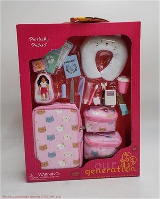 Our Generation Purrfectly Packed Kitty-Print Luggage Set SEE DETAILS