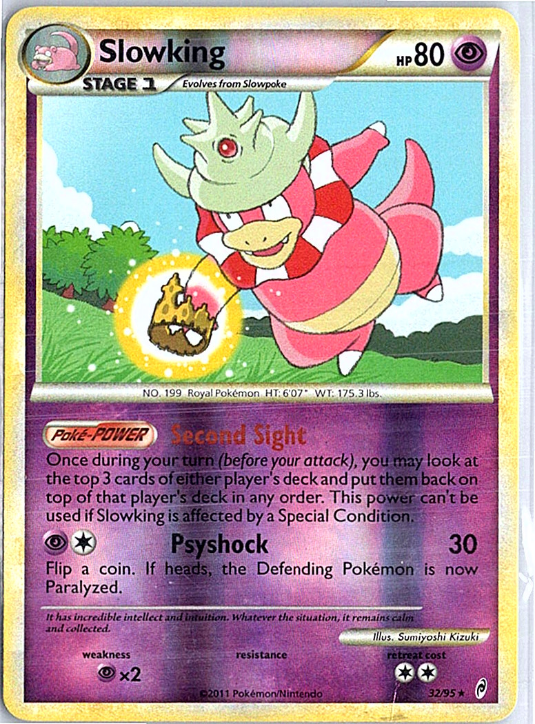 Slowking Call of Legends 32/95 Reverse Holo Rare Pokemon Card MP