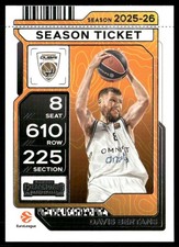 DAVIS BERTANS 2025-26 Panini Contenders EuroLeague Season Ticket #47