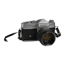 Argus 35mm SLR Camera w 85mm Lens Case and Instructions Working