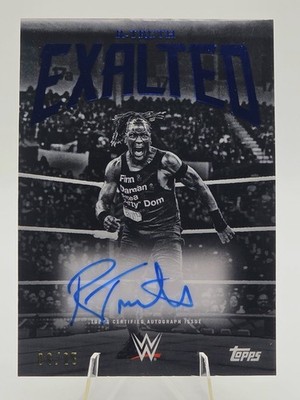 R-Truth Black and White Signatures Blue 06/25 Auto 2025 Topps Exalted WWE