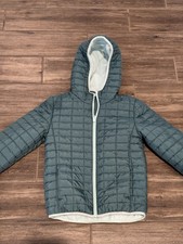 Cat Jack Teal Puffer Jacket Lightweight Hooded Full Zip Girl s Size YM