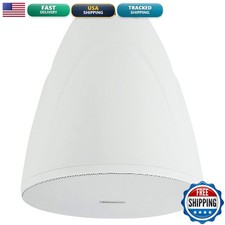Rockville PEN-65T White 6.5" 70V Hanging Pendant Speaker, 20W/10W/5W Taps, Wide