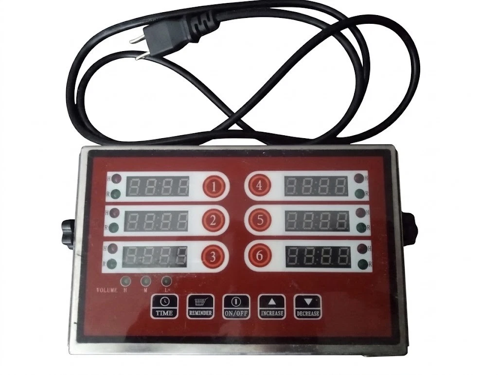6 Channel Commercial LED Timer Kitchen Restaurant Alarm, YOOYIST JSQ06PRO