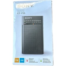 Sony ICF-P26 Portable Pocket AM/FM Radio Built-in Speaker 2015