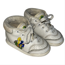 Vintage Sesame Street Sz 4 Infant Toddler Sneaker Shoes Oscar Cookie Big Bird