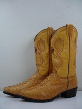 Mens sz 12 M Tan Handmade Hornback Caiman All...