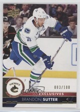 2017-18 Upper Deck Exclusives 3/100 Brandon Sutter #179 0c3