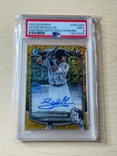 2025 Javier Mogollon Bowman CPA-JMO 1st Gold Shimmer Refractor Auto 27/50 PSA 9