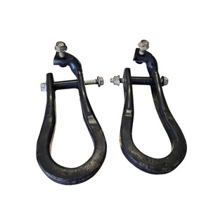 Tow Hooks Set Of 2 2007-2019 GMC Sierra Chevy Silverado 6.6 LML Black OEM