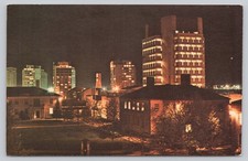 Hofstra University Hempstead New York Night View Vintage Unposted Postcard