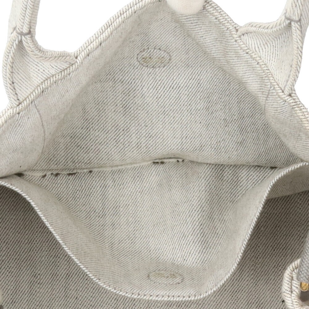 Prada Canapa Tote SS Shoulder Bag Canvas 1BG439 Gray Ladies PRADA Used from japa thumbnail 9