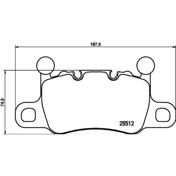 Brembo BremsbeläGe Bremsbelegsatz Hinten System Brembo FüR Porsche 911-image