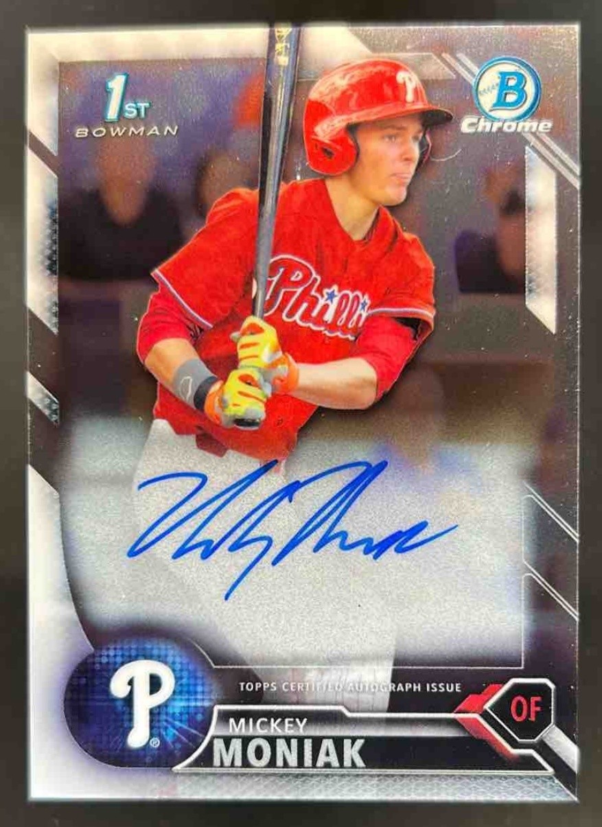2016 Bowman Draft Mickey Moniak Chrome Auto 1st Prospect #CDA-MM Phillies