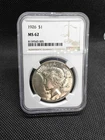 Beautiful 1926 Peace Silver Dollar US Coin NGC MS62 Graded Slab Mint State Nice!