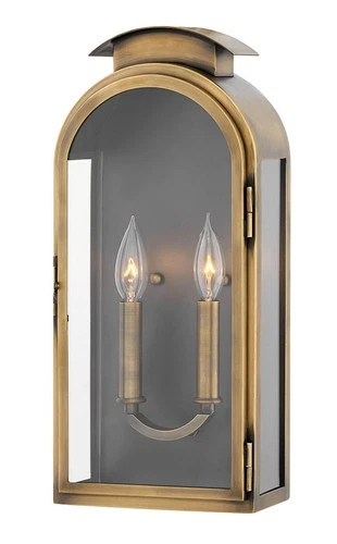 Hinkley Lighting 2524 Brass Rowley 2-Light 18"H Outdoor Wall Sconce - Picture 1 of 9