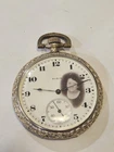 Antique Vintage ELGIN Pocket Watch 14K GOLD FILLED Estate Mourning Photo Runs