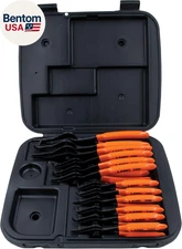 (3495) 12-Piece Fixed Tip Combination Internal/External Snap Ring Pliers Set