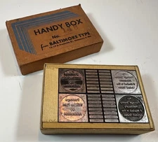 Vintage Letterpress Baltimore Type Handy Box no 148 Business Mail Reply Set