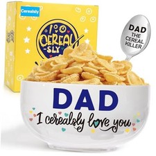 Dad Birthday Gifts, Funny Thank You Gifts for Daddy Dad I Cerealsly Love You