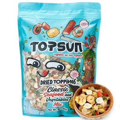 Ramen Toppings Seafood Mix 14oz, 11 Ingredient Dried 14 Ounce (Pack of 1)