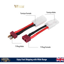 Remote Control RC Tamiya To Deans Connector Adapter (Male or Female) Lead 85mm