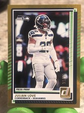 2025 Panini Donruss Julian Love Press Proof Gold /50 Seahawks #197 NFL