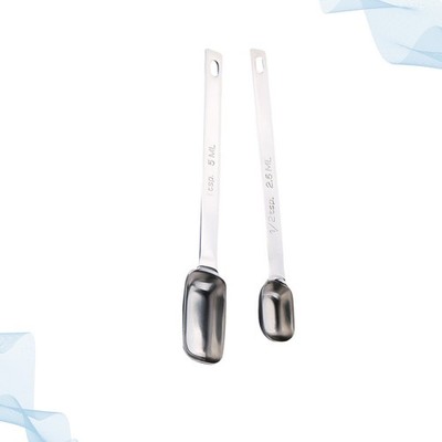  2 PCS Edelstahl Messbecher Edelstahl-esslöffel Kaffee-Messlöffel