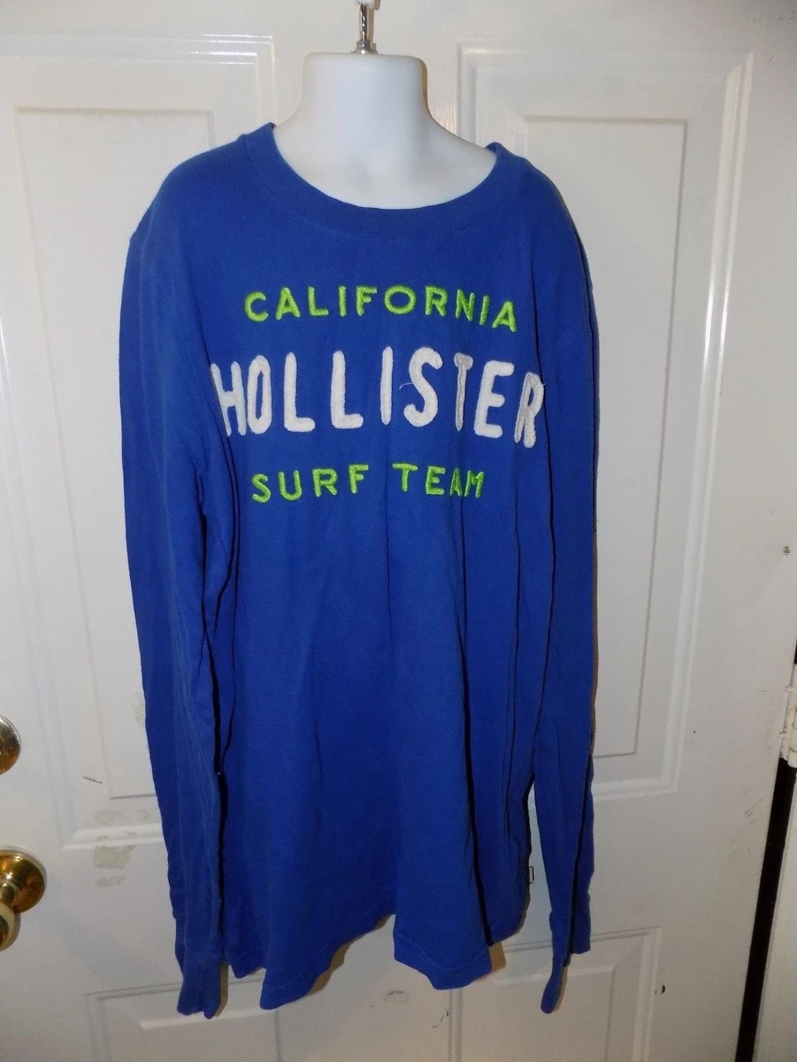 Hollister Blue California Surf Team Sleeve Shirt S Men&#039;s EUC | eBay