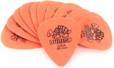 Dunlop Tortex Standard .60mm 418P.60 12 Pack Orange Guitar Picks