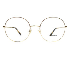 Miu Miu Eyeglasses Frames VMU53T ZVN-1O1 Pale Gold Round Wire Rim 51-19-140