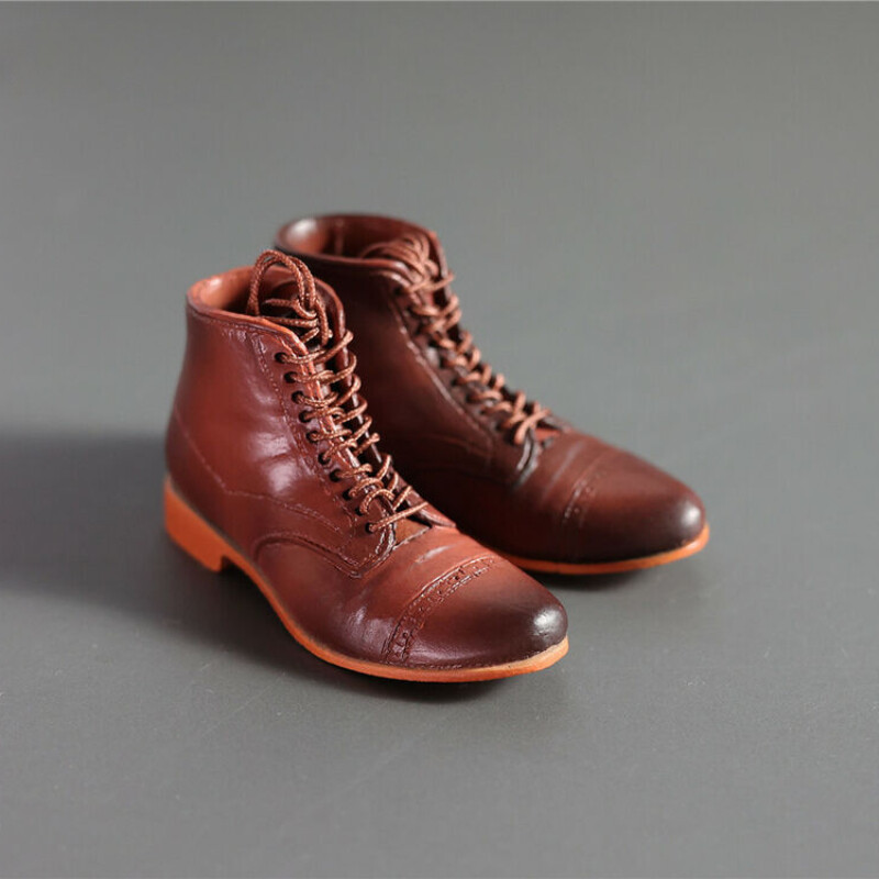 1:6 Scale Brown Plastic Shoes Boots Model for 12inch Male Action Figure Soldiers