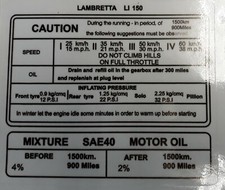 Lambretta LI 150 running in Sticker