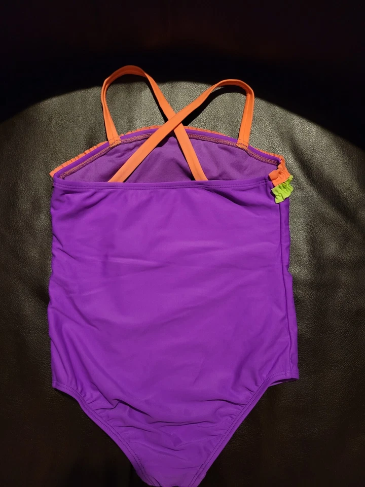 JK Girls Colorful Swimsuit With Flamingo And Hearts Size 5 - Image 2 of 3