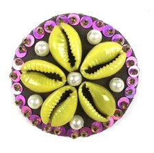 Lindsay Phillips Shoe Snaps Shoe Charm Unity Floral Seashell Yellow Pink