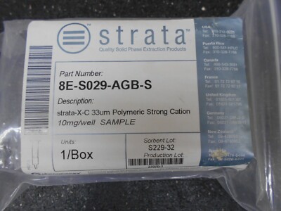 PHENOMENEX 83 S029 AGB S STRATA X C 33µm POLYMERIC STRONG CATION 10mg WELL PLATE