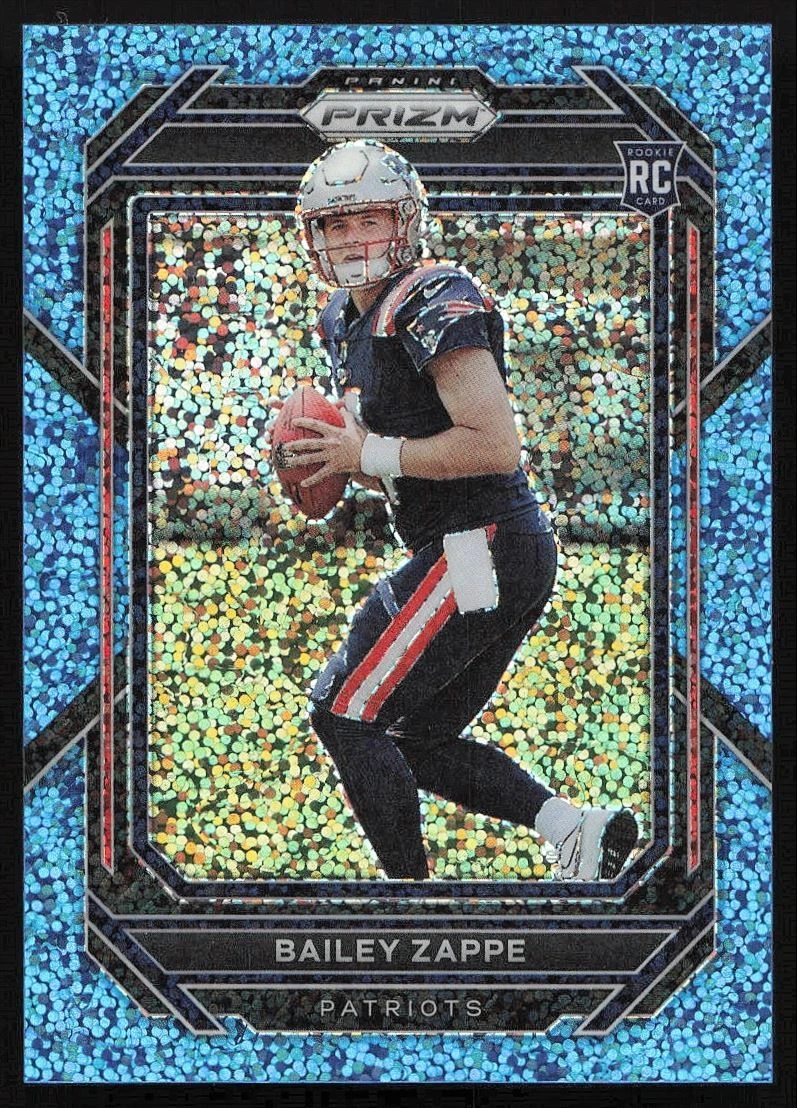 2022 Panini Prizm BLUE SPARKLE Bailey Zappe Rookie /96 Patriots #305 C19