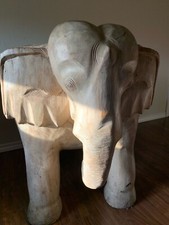 Magnificent Carved Hardwood African Ebony Elephant Chairs 