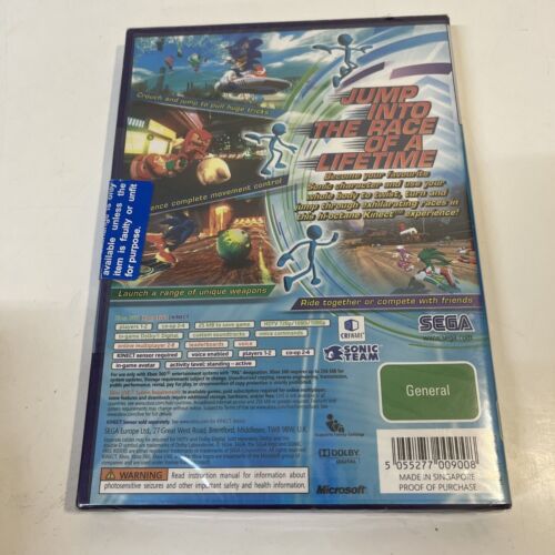 Sonic Free Riders Xbox 360 Kinect (2010) Brand New Factory Sealed! SEGA Racing - Picture 2 of 4