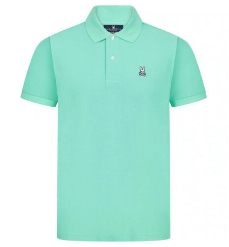 Psycho Bunny Men's Gilson Sport Polo Black/Green B6K403Z1PL Psycho Bunny Men's Gilson Sport Polo Black/Green B6K403Z1PL