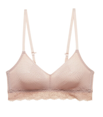 NATORI BEYOND CONVERTIBLE WIRELESS BRA Rose Beige Pink Pearl 32DD