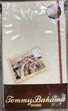 Tommy Bahama Daintree Ivory With Coral Stitched Border Euro Sham Pillow Sham