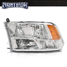 Fit For 09-18 Dodge Ram 1500 2500 3500 Quad Amber Chrome Headlight Left Side